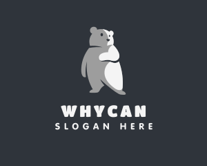 Bear - Standing Baby Bear logo design