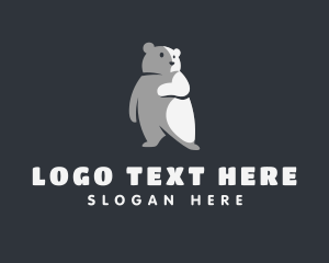 Bear - Standing Baby Bear logo design