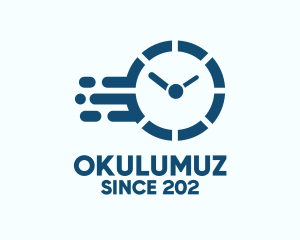 Fast - Blue Quick Clock logo design