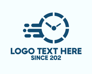 Stopwatch - Blue Quick Clock logo design