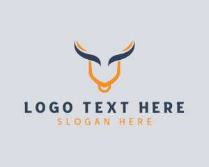 Vegan Meat - Matador Bull Horns logo design