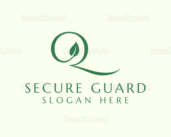 Elegant Leaf Letter Q Logo