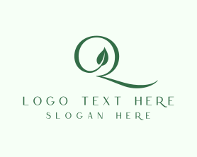 Elegant Leaf Letter Q 