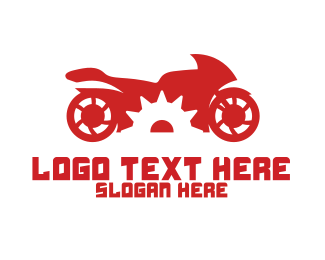 Red Motorcycle Gear logo design