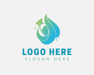 Sanitation Cleaning Disinfectant Logo