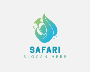 Spray Bottle - Sanitation Cleaning Disinfectant logo design