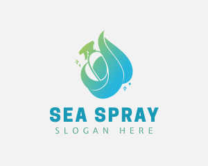 Sanitation Cleaning Disinfectant logo design