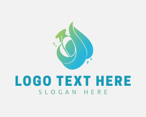 Cleaning - Sanitation Cleaning Disinfectant logo design