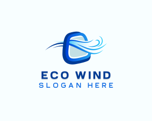 HVAC Airflow Wind  logo design