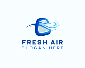 HVAC Airflow Wind  logo design