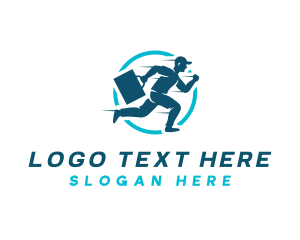 Shipping - Express Delivery Man logo design