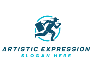 Express Delivery Man logo design