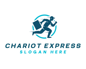 Express Delivery Man logo design