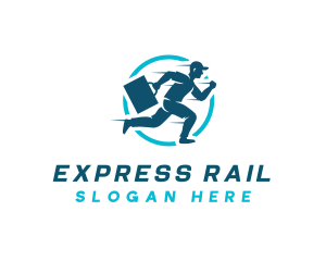 Express Delivery Man logo design