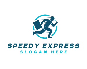 Express - Express Delivery Man logo design