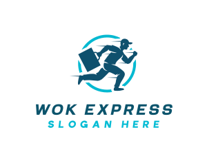 Express Delivery Man logo design