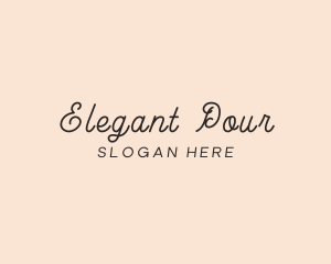 Elegant Script Beauty logo design