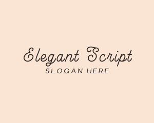 Elegant Script Beauty logo design