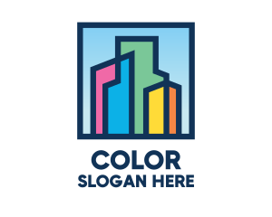 Stained Glass Building  Logo