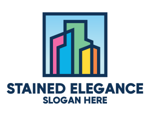 Stained Glass Building  logo design