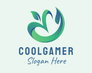 3D Leaf Plant Farming  Logo