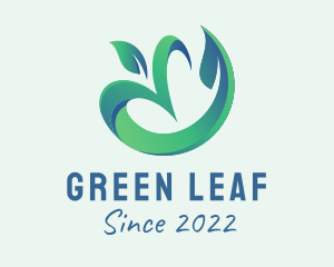 3D Leaf Plant Farming  logo design