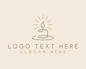 Religious - Candle Fire Light logo design