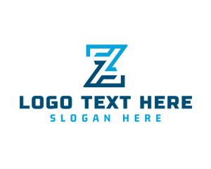 Lettermark Z - Modern Technology Letter Z logo design