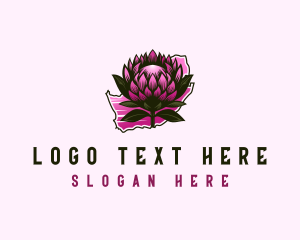 Map - South Africa Flower Blossom logo design