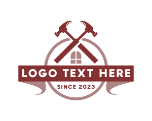 Tool - House Carpentry Hammer logo design