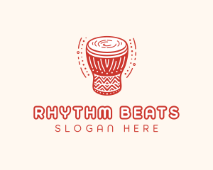 Djembe - Instrument Djembe Drum logo design