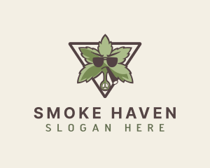 Marijuana Smoking Weed logo design