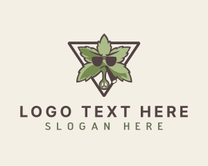 Cannabis Oil - Marijuana Smoking Weed logo design