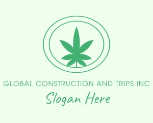 Natural - Green Natural Marijuana logo design