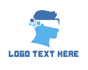 Augmented Reality - Pixel Head VR logo design