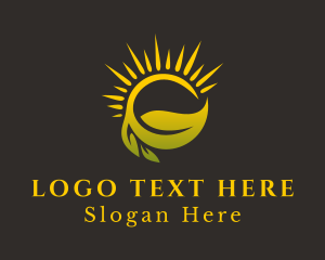 Bio - Sunshine Leaf Farm logo design