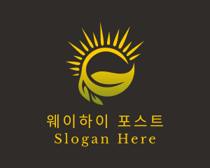 Sunshine Leaf Farm logo design