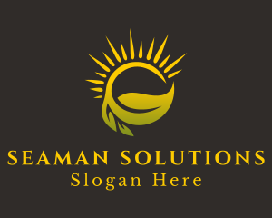 Sunshine Leaf Farm logo design