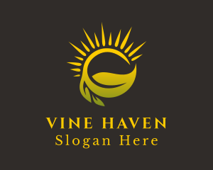 Sunshine Leaf Farm logo design