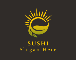 Sunshine Leaf Farm logo design