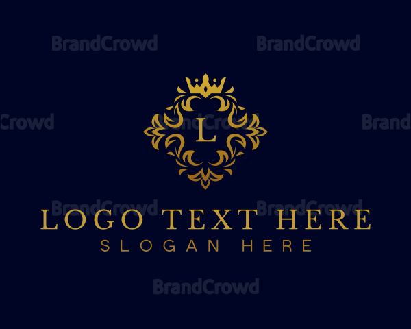Luxury Floral Crown Logo