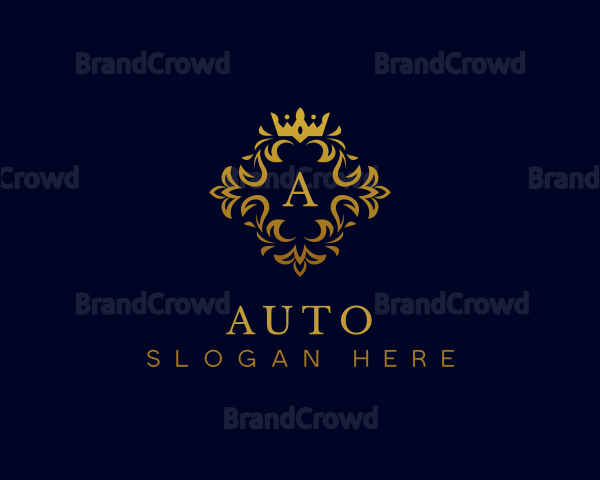 Luxury Floral Crown Logo