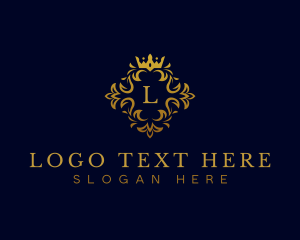 Lettermark - Luxury Floral Crown logo design