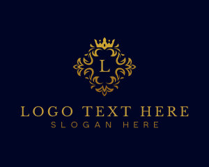 Noble - Luxury Floral Crown logo design