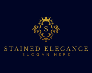 Luxury Floral Crown logo design