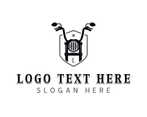 Motorcycle Gang - Motorbike Rider Shield logo design