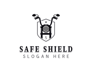 Motorbike Rider Shield logo design