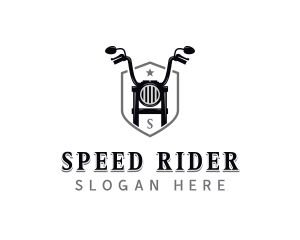 Motorbike - Motorbike Rider Shield logo design