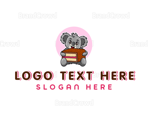 Koala Lamington Dessert Logo