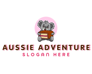 Aussie - Koala Lamington Dessert logo design